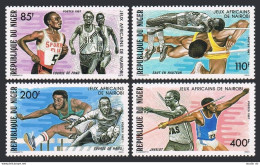 Niger 763-766, MNH. Mi 1023-1026. African Games-1987. Runners, High Jump,Javelin - Niger (1960-...)