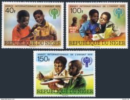 Niger 469-471,MNH.Michel 659-661. Year Of Child IYC-1979.Building Blocks,Plane. - Níger (1960-...)