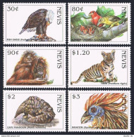 Nevis 1067-1072, MNH. Fish Eagle, Summer Tangers, Orangutan,Tiger,Cape Pangolin, - St.Kitts Und Nevis ( 1983-...)