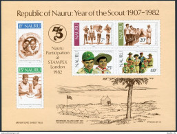 Nauru 249a Sheet,MNH.Michel Bl.5. Scouting Year 1982,Flag. - Nauru