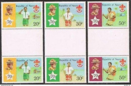 Nauru 188-190 Gutter,MNH.Michel 185-187. Scout Troop,70,1978.Lord Baden-Powell. - Nauru