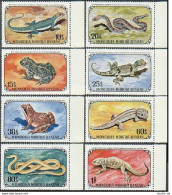 Mongolia 676-683, MNH. Mi 712-719. Amphibian, Reptiles, 1972. Slow Lizard, Toad, - Mongolia