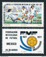 Mexico C534-C535 Blocks/4,MNH.Michel 1551-1552. Mexican Soccer Federation,1977. - México