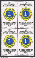 Mexico 1040 Block/4,MNH.Michel 1370. Lions International Convention,55,1972. - México