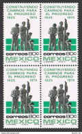 Mexico 1108 Block/4,MNH.Michel 1476. Road Building For Progress,50 Years,1975. - México