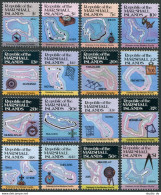 Marshall 35-49A,MNH.Michel 5-14,40-45. Maps & Navigational Instruments,1984-1985 - Marshall Islands