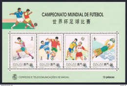 Macao 734a Sheet, MNH. Michel Bl.27. World Soccer Cup USA-1994. - Unused Stamps