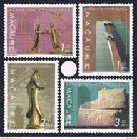 Macao 1003-1006,1007,1007a Overprinted,MNH. Modern Sculpture 1999. - Ongebruikt