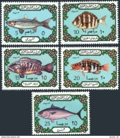 Libya 526-530,526a-530a,MNH.Michel 442 A,b-446 A,b. Fish 1973/1975. - Libyen