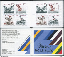 Latvia 332-335a Booklet,MNH.Michel 340-343 MH 1. Birds Of Baltic Shores,1992. - Lettland