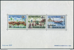 Laos B8a Sheet,MNH.Michel Bl.42. The Mekong Delta Flood,1967. - Laos