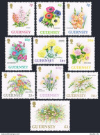 Guernsey 478/495 Set Of 10, MNH. Michel 557-566. Flowers. 05.22.1992. - Guernsey