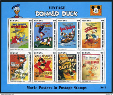 Guyana 2769 Ah Sheet,MNH.Michel 4366-4373 Klb. Walt Disney,1993.Movie Posters. - Guyane (1966-...)
