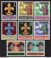 Haiti 491-C195, C195a, MNH. Mi 710-717, Bl.25. Boy Scouts, 1962. Baden-Powell. - Haití