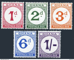 Ghana J6-J10, MNH. Michel P6-P10. Due Stamps 1958. Numeral. - Preobliterati