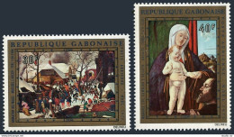 Gabon C132-C133,MNH.Michel 487-488. Peter Brueghel,Elder;Marco Basaiti.Christmas - Gabón (1960-...)