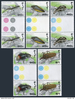 Fiji 574-578 Gutter, MNH. Mi 568-572. Beetles 1987. Bulbogaster Ctenostomoides, - Fiji (1970-...)