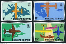 Falkland 287-290, MNH. Michel 284-287. Stanley Airport, Map, Airplanes. 1979. - Islas Malvinas