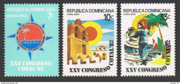 Dominican Rep C362-C364, MNH. Michel 1342-1344. Tourism-1982.Cathedral,Dancers.  - Dominicaine (République)