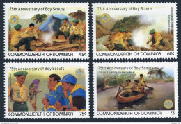 Dominica 777-780, MNH. Mi 791-794. Boy Scouts-75th Ann. 1982. Flag,Parrot,Vessel - Dominica (1978-...)