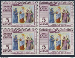 Colombia C291 Block/4, MNH. Michel 704. Virgin Of Chiquinquira, 1954. - Colombie