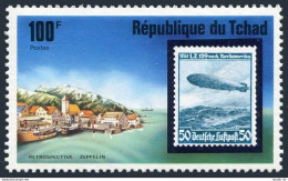 Chad 327,MNH.Michel 775. Zeppelin-75,1977.Germany # C57 And Friedrichshafen. - Tschad (1960-...)