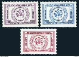 Cambodia 71-73, MNH. Michel 92-94. Friendship Among Children Of World, 1959. - Camboya