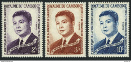 Cambodia 138-140, MNH. Michel 181-183. Prince Norodom Sihanouk, 1964. - Cambodge