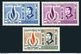 Cambodia 201-203,MNH.Michel 244-246. Human Rights Year 1968.Flame. - Cambodia