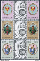 Barbados 547-549 Gutter, MNH. Michel 527-529. Prince Charles-Diana Wedding,1981. - Barbades (1966-...)