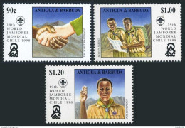 Antigua 2194-2196, MNH. Michel 2809-2811. World Scouting Jamboree, 1998. - Antigua And Barbuda (1981-...)