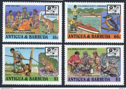 Antigua 1053-1056, MNH. Michel 1061-1064. Word Scout Jamboree, 1987. Fauna, - Antigua Y Barbuda (1981-...)