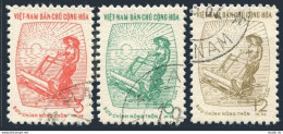 Viet Nam O33-O35,CTO.Michel D33-D35. Official Stamps 1962.Planting Rice. - Viêt-Nam