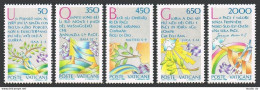 Vatican 768-772 Bl./4,MNH. Michel 889-893. Peace Year 1986. Biblical & Gospel Texts. - Nuevos