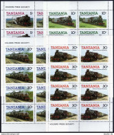 Tanzania 271-274 Sheets, MNH. Michel 268-271 Bogens. Railways Locomotives 1985. - Tansania (1964-...)