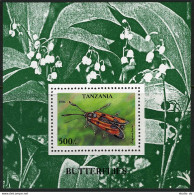 Tanzania 1452,MNH.Michel 2263 Bl.311. Butterfly Zygaena Laeta,1996. - Tansania (1964-...)