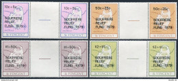 St Vincent B1-B4 Gutter,MNH.Michel 516-519. SOUFRIERE RELIEF FUND 1979. - St.Vincent (1979-...)