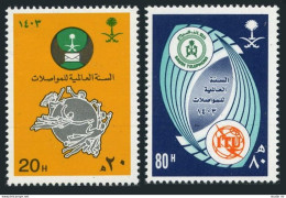 Saudi Arabia 869-870, MNH. Mi 775-776. Communications Year WCY-1983.UPU, ITU. - Arabia Saudita