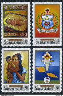 Samoa 333-336,336a Sheet,MNH.Christmas 1970.Paintings:Frances B.Eccles,W.Jachne. - Samoa