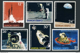 Samoa 507-512,512a, MNH. Mi 407-412. Moon Landing 10th Ann. 1979. Helicopter. - Samoa