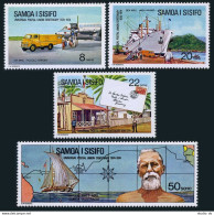 Samoa 403-406,406a, MNH. Mi 302-305,Bl.6. UPU-100, 1974. Airport, Raft, Ship. - Samoa (Staat)