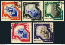 Russia 559-563,CTO.Mi 513-517.Spartacist Games,1935.Running,Diving,Rowing,Soccer - Gebraucht