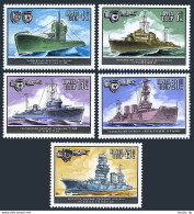 Russia 5085-5089, MNH. Michel 5216-5220. WW II Warships, 1982. - Unused Stamps