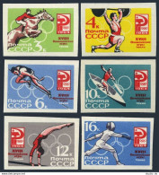 Russia 2921-2926 Imperf,MNH.Mi 2932-37B. Olympics Tokyo-1964.Equestrian,Fencing, - Neufs