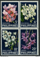 Philippines 850-853a,853b Imperf,MNH.Michel 692-695 A B. Vanda Orchids,1962. - Filipinas