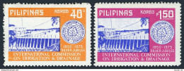 Philippines 1260-1261, MNH. Mi 1139A-1140A. Commission On Irrigation. Dam, 1975. - Philippines