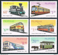 Philippines 1731A-1731F, MNH. Michel 1639-1644. Trains, Street Cars, 1984.  - Philippines