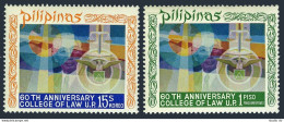 Philippines 1101,C100,MNH.Mi 968-969. University Of Philippines Law College,1971 - Philippinen