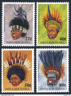 Papua New Guinea 778-781, MNH. Michel 643-646. Traditional Headdresses, 1991. - Guinee (1958-...)