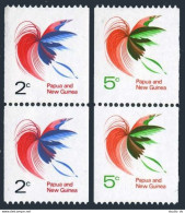 Papua New Guinea 291A-292 Pairs, MNH. Mi 166,202. Bird Of Paradise, 1969. Coil. - República De Guinea (1958-...)